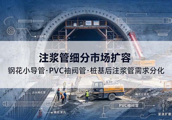 高邮注浆管细分市场扩容，隧道钢花小导管、PVC 袖阀管、桩基后注浆管需求分化